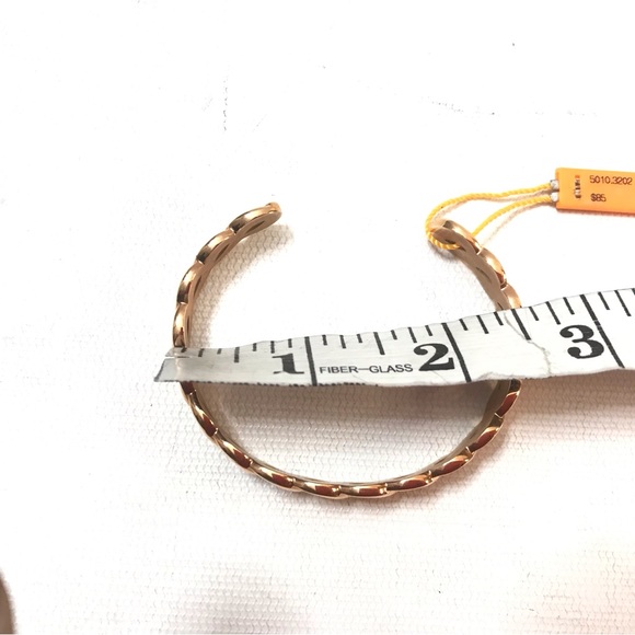 Folli Follie Women’s Cuff Bracelet Bangle Rose Plating Gold Apeiron Twisted - Picture 6 of 6